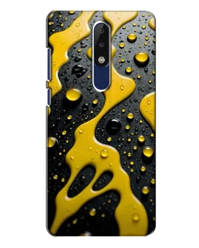 Чехол для Nokia 5.1 Plus (X5) с картинкой «Жидкое желтое золото»