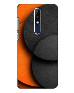 Чехол для Nokia 5.1 Plus (X5) с картинкой «Геометрия оранжевых кругов»