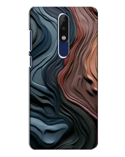 Чехол для Nokia 5.1 Plus (X5) с картинкой «Цветные волны каньона»
