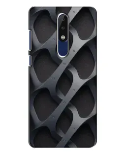 Чехол для Nokia 5.1 Plus (X5) с картинкой «Объемное серое плетение»