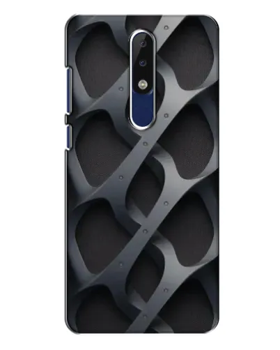 Чехол для Nokia 5.1 Plus (X5) с картинкой «Объемное серое плетение»