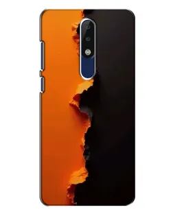 Чехол для Nokia 5.1 Plus (X5) с картинкой «Оранжевый разлом»
