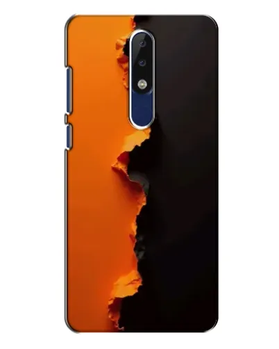 Чехол для Nokia 5.1 Plus (X5) с картинкой «Оранжевый разлом»