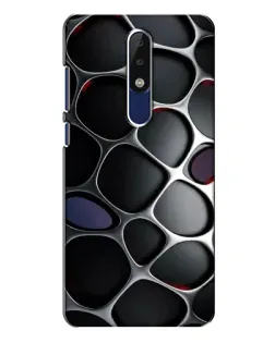 Чехол для Nokia 5.1 Plus (X5) с картинкой «Объемная темная решетка»