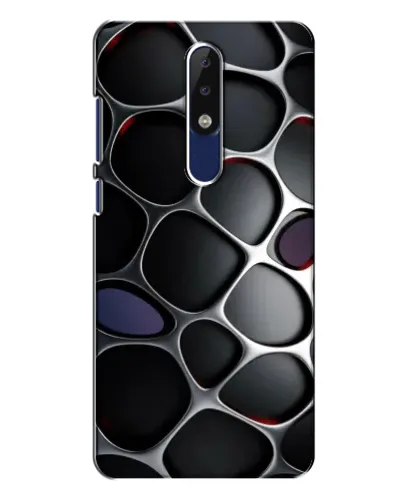 Чехол для Nokia 5.1 Plus (X5) с картинкой «Объемная темная решетка»