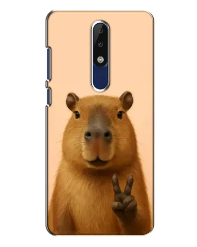 Чехол для Nokia 5.1 Plus (X5) с картинкой «Капибара виктория»