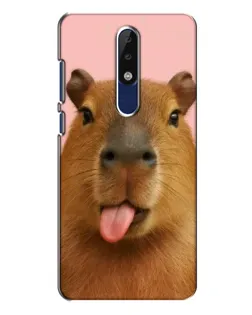 Чохол для Nokia 5.1 Plus (X5) з картинкою «Капібара з язиком» Чохол для Nokia 5.1 Plus (X5) з картинкою «Капібара з язиком»