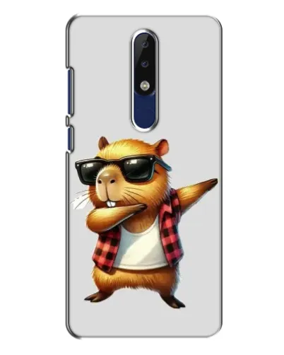 Чехол для Nokia 5.1 Plus (X5) с картинкой «Капибара рэпер даб»