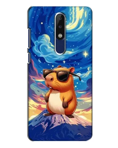 Чехол для Nokia 5.1 Plus (X5) с картинкой «Капибара Ван Гога»