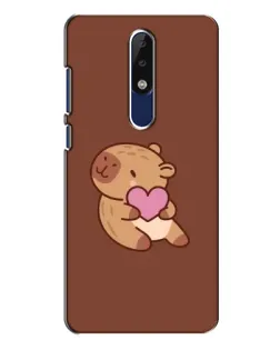 Чохол для Nokia 5.1 Plus (X5) з картинкою «Капібара з серцем» Чохол для Nokia 5.1 Plus (X5) з картинкою «Капібара з серцем»