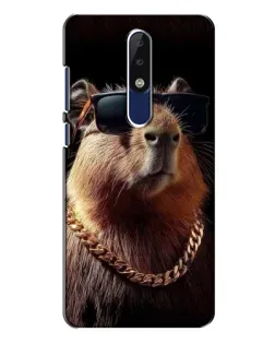 Чохол для Nokia 5.1 Plus (X5) з картинкою «Капібара золотий ланцюг» Чохол для Nokia 5.1 Plus (X5) з картинкою «Капібара золотий ланцюг»