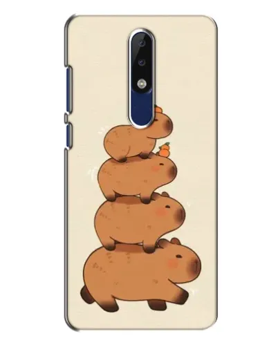 Чехол для Nokia 5.1 Plus (X5) с картинкой «Башня из капибар»