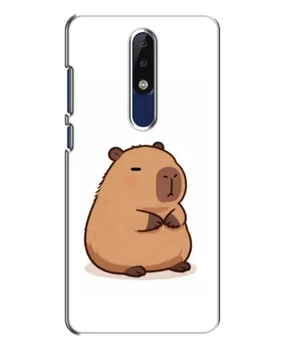Чехол для Nokia 5.1 Plus (X5) с картинкой «Толстенькая капибара»