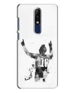 Чехол для Nokia 5.1 Plus (X5) с картинкой «Черно-белый силуэт Месси» Чехол для Nokia 5.1 Plus (X5) с картинкой «Черно-белый силуэт Месси»