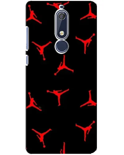 Чохол для Nokia 5.1 (2018) з картинкою «Jordan Red Pattern» Чохол для Nokia 5.1 (2018) з картинкою «Jordan Red Pattern»