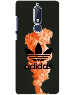 Чохол для Nokia 5.1 (2018) з картинкою «Помаранчевий дим Adidas»