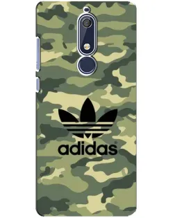 Чохол для Nokia 5.1 (2018) з картинкою «Мілітарі стиль Adidas»