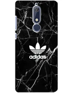 Чохол для Nokia 5.1 (2018) з картинкою «Білий мармур Adidas»