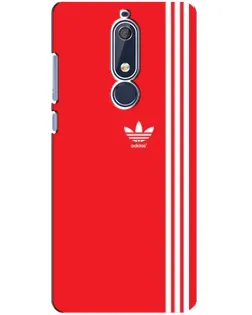 Чохол для Nokia 5.1 (2018) з картинкою «Червоний мінімалізм Adidas»