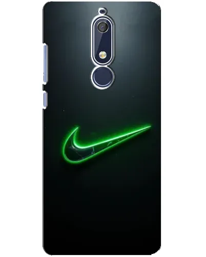 Чехол для Nokia 5.1 (2018) с картинкой «Неоновый контур Nike»