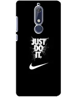 Чехол для Nokia 5.1 (2018) с картинкой «Текстовый принт Nike»
