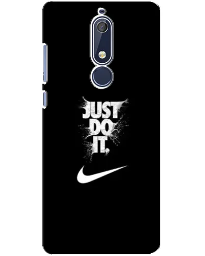 Чехол для Nokia 5.1 (2018) с картинкой «Текстовый принт Nike»
