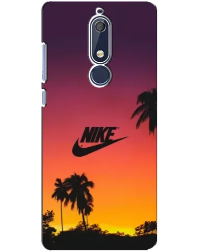 Чехол для Nokia 5.1 (2018) с картинкой «Nike на закате солнца»