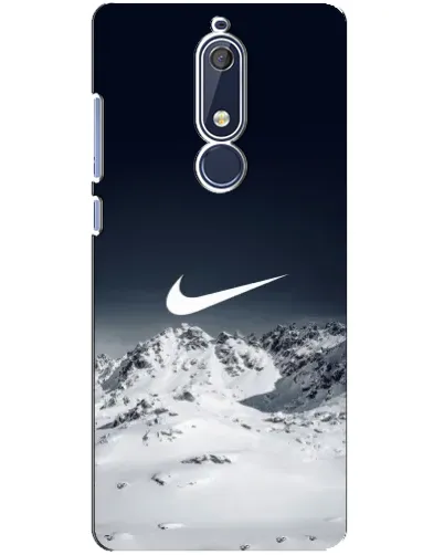 Чехол для Nokia 5.1 (2018) с картинкой «Nike — зимние горы»
