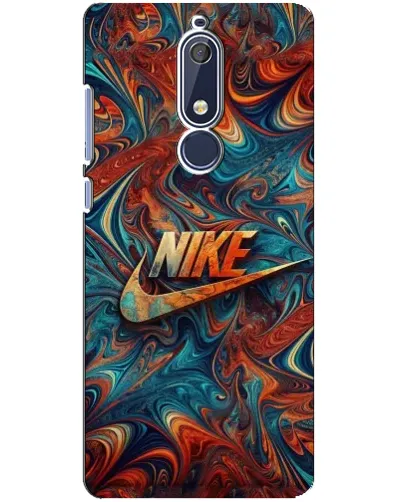 Чехол для Nokia 5.1 (2018) с картинкой «Nike в абстракции»
