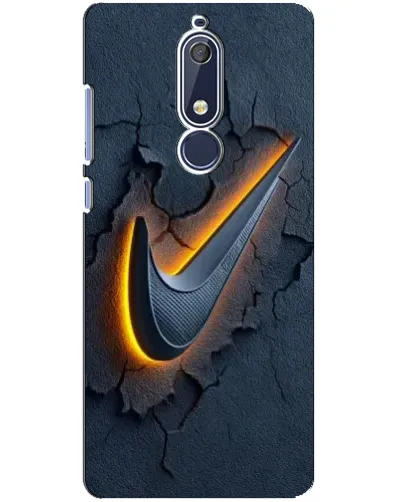 Чехол для Nokia 5.1 (2018) с картинкой «Объемный логотип Найк»