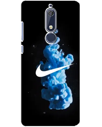 Чехол для Nokia 5.1 (2018) с картинкой «Nike и синий дым»