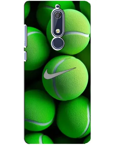 Чехол для Nokia 5.1 (2018) с картинкой «Теннисные мячи Найк»