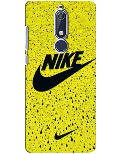 Чехол для Nokia 5.1 (2018) с картинкой «Желтый текстурный Nike»