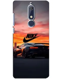Чехол для Nokia 5.1 (2018) с картинкой «Nike и суперкар»
