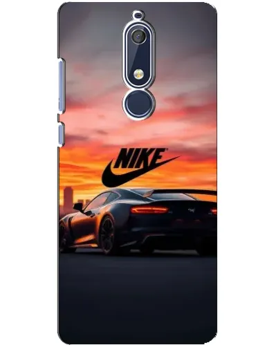 Чехол для Nokia 5.1 (2018) с картинкой «Nike и суперкар»