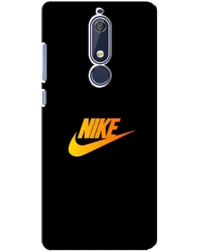 Чехол для Nokia 5.1 (2018) с картинкой «Золотой логотип Nike»