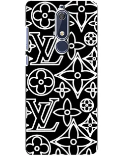 Чохол для Nokia 5.1 (2018) з картинкою «Чорно-білий візерунок LV» Чохол для Nokia 5.1 (2018) з картинкою «Чорно-білий візерунок LV»
