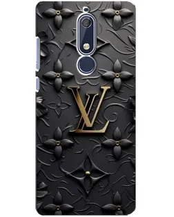Чохол для Nokia 5.1 (2018) з картинкою «Шкіряна текстура LV»