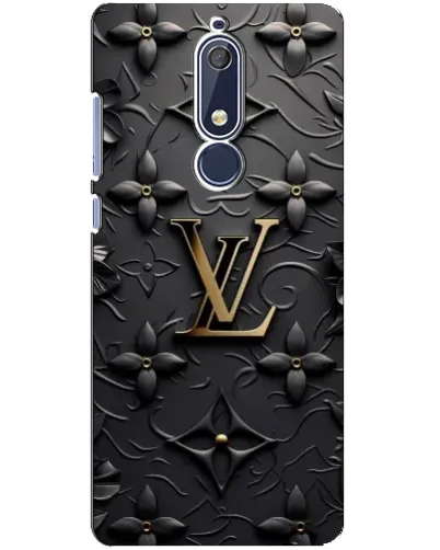 Чохол для Nokia 5.1 (2018) з картинкою «Шкіряна текстура LV»