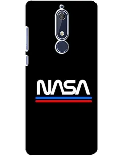 Чохол для Nokia 5.1 (2018) з картинкою «NASA — класика Red Blue» Чохол для Nokia 5.1 (2018) з картинкою «NASA — класика Red Blue»
