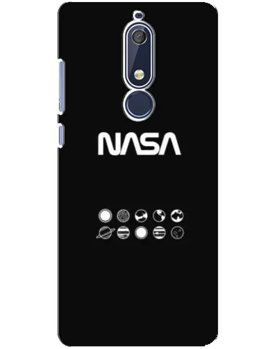 Чехол для Nokia 5.1 (2018) с картинкой «NASA — технический принт» Чехол для Nokia 5.1 (2018) с картинкой «NASA — технический принт»