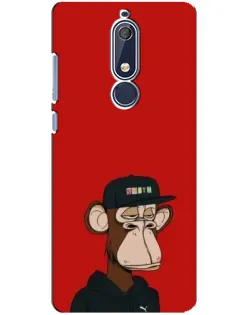 Чохол для Nokia 5.1 (2018) з картинкою «Bored Ape — червоний фон» Чохол для Nokia 5.1 (2018) з картинкою «Bored Ape — червоний фон»
