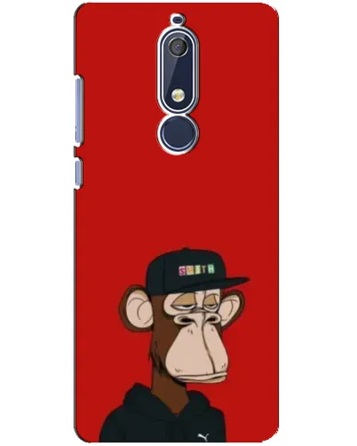 Чохол для Nokia 5.1 (2018) з картинкою «Bored Ape — червоний фон» Чохол для Nokia 5.1 (2018) з картинкою «Bored Ape — червоний фон»