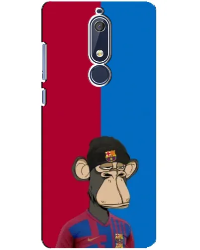 Чохол для Nokia 5.1 (2018) з картинкою «Bored Ape — фанат Барси» Чохол для Nokia 5.1 (2018) з картинкою «Bored Ape — фанат Барси»