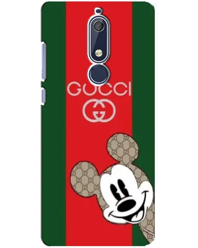 Чехол для Nokia 5.1 (2018) с картинкой «Gucci — полосы и Микки» Чехол для Nokia 5.1 (2018) с картинкой «Gucci — полосы и Микки»