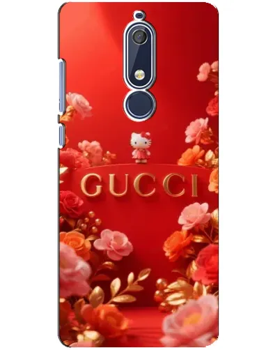 Чехол для Nokia 5.1 (2018) с картинкой «Gucci — золотой сад» Чехол для Nokia 5.1 (2018) с картинкой «Gucci — золотой сад»