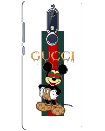 Чехол для Nokia 5.1 (2018) с картинкой «Микки Маус Gucci — полосы» Чехол для Nokia 5.1 (2018) с картинкой «Микки Маус Gucci — полосы»