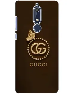 Чехол для Nokia 5.1 (2018) с картинкой «Gucci — золотая бабочка»