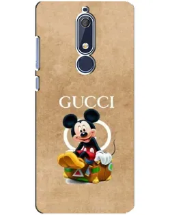 Чехол для Nokia 5.1 (2018) с картинкой «Микки Маус Gucci — крафт»