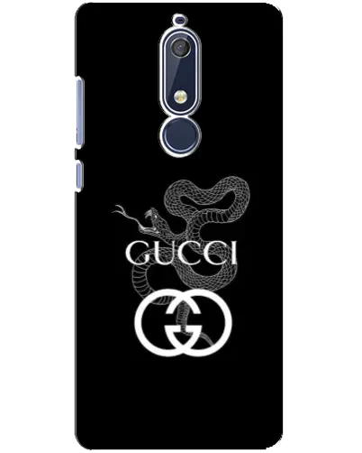 Чехол для Nokia 5.1 (2018) с картинкой «Gucci — серебряная змея» Чехол для Nokia 5.1 (2018) с картинкой «Gucci — серебряная змея»